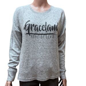 Graceland Gray Long Sleeve Ribbed Women’s Top NWT